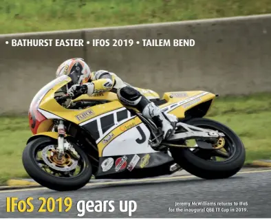  ??  ?? Jeremy McWilliams returns to IFoS for the inaugural QBE TT Cup in 2019.