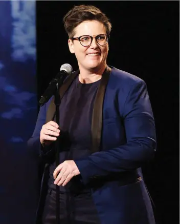  ?? NETFLIX ?? Comedian Hannah Gadsby managed to shake up the standup comedy world with discussion­s of violent homophobia during her comedy special earlier this year on Netflix.