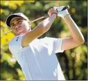  ?? MATT ROBERTS / GETTY IMAGES ?? Justin Thomas hits his tee shot on No. 6 Saturday during the third round of the CJ Cup at Nine Bridges in Jeju, South Korea.