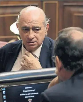  ?? ANDREA COMAS / REUTERS ?? El ministro del Interior en funciones, Jorge Fernández Díaz
