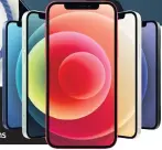  ??  ?? The iPhone 12 range returns to clean sharp edges, has a magnetic system to improve charging and allow easier accessory attachment and has some fantastic colour options