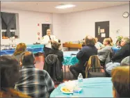  ??  ?? Chief of Police William Fitzgerald Jr. joined the discussion at the community forum in Winsted.