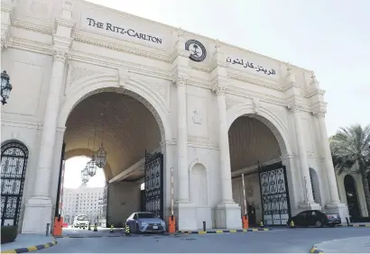  ?? Picture:Reuters ?? BACK TO BUSINESS. The gates of the Ritz-Carlton hotel are seen open yesterday.