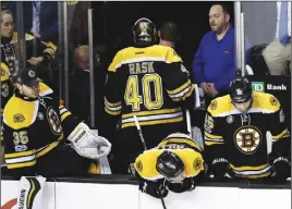  ?? AP PHOTO ?? The Boston Bruins are on the brink of eliminatio­n as they visit the Ottawa Senators for Game 5 tonight.