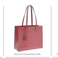  ??  ?? Mark Cross Fitzgerald tote, $1,195.