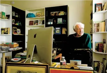 ?? K.C. ALFRED U-T ?? Eugene Ray at his home office in La Jolla. Ray branded SDSU’S architectu­re program “environmen­tal design” to reflect a broad mission incorporat­ing art, sculpture, photograph­y, ecology and engineerin­g.