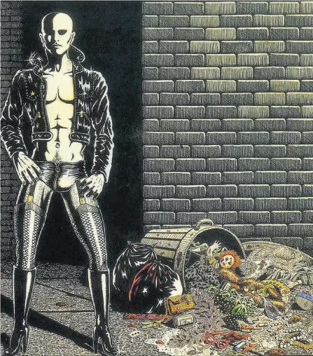  ??  ?? 1.
Ilustració­n de Nazario para un número de Rock Comix (1976), que fue pirateada por Lou Reed para la tapa del disco en directo Take no
prisoners (1978). La justicia dio finalmente la razón al creador de Anarcoma.