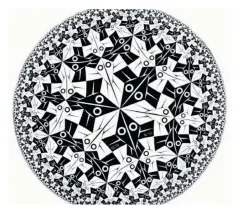  ??  ?? L’une des oeuvres de Maurits Cornelis Escher, qui a inspiré JeanMichel Joy pour son travail, Circle Limit 1 (crédit : wikiart).
