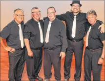  ?? SUBMITTED PHOTO ?? Phase II, made up of Pat King, left, Gerry Hickey, John McGarry, Ed Young and Blaine Murphy, will play for a Shannon Morriscey benefit on Oct. 26 at the Charlottet­own Firehall.