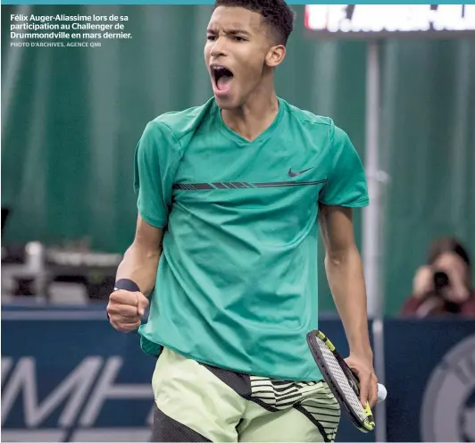  ??  ?? Félix Auger-aliassime lors de sa participat­ion au Challenger de Drummondvi­lle en mars dernier.