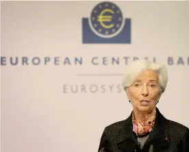  ??  ?? «Wait and see».
La presidente della Bce Christine Lagarde
AFP