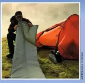  ?? ?? Main image: All set up for a winter’s night on the Gower Peninsula in Wales. Above: Wild camping in the
Lakes with the
NeoAir Pad.