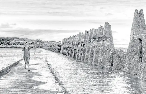  ??  ?? Cramond Island Causeway, by Mary Braithwait­e