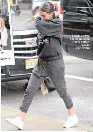  ?? GTRES ?? Selena Gomez por las calles de Nueva York el pasado septiembre