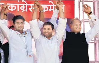  ?? HT FILE PHOTO ?? The Congress high command has devised a formula wherein prominent leaders may not contest the assembly elections so that they can devote more time to ensuring the party’s victory.