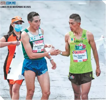  ?? ?? Darío y Eloy llegaron juntos a la meta, pero el primero cruzó una centésima antes y fue el ganador..