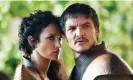  ?? ?? Varma chameleon … Indira as Ellaria Sand with Pedro Pascal as Oberyn Martell in Game of Thrones. Photograph: HBO