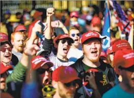  ?? Jason Armond Los Angeles Times ?? SUPPORTERS of then- President Trump attend a “Stop the Steal” rally in November 2020, promoting the lie that the presidenti­al election was stolen.