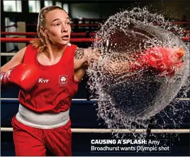  ?? ?? CAUSING A SPLASH: Amy Broadhurst wants Olympic shot