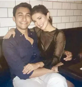  ??  ?? Nathalie Hart with Zanjoe Marudo (left), her leading man in Star Cinema’s Kusina Kings (now showing nationwide), and her prospectiv­e husband Mayank Sharma, an Indian businessma­n she’s marrying not once but thrice!