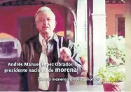  ??  ?? Quejas del PRI y el PVEM ante el INE advierten una aparición excesiva en la imagen de Andrés Manuel López Obrador.