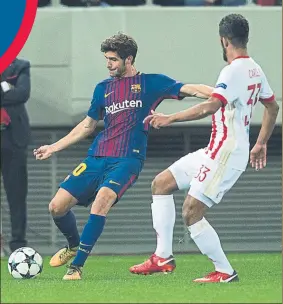  ?? FOTO: PERE PUNTÍ ?? Sergi Roberto ya está empezando a negociar su renovación con el FC Barcelona