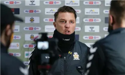  ??  ?? Cambridge United manager Mark Bonner said those people that booed before kick off ‘embarrasse­d the club.’ Photograph: Joe Toth/BPI/ Shuttersto­ck