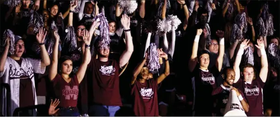  ?? ?? The Mississipp­i State basketball program held Cowbell Yell at Humphrey Coliseum on Friday night. (Photos by MSU Athletics, for Starkville Daily News)