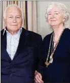  ??  ?? MUCH-LOVED FAMILY MAN: Sir Bill Dugdale with his widow Cylla