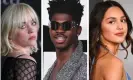  ?? ?? Billie Eilish, Lil Nas X, Olivia Rodrigo. Composite: Getty, Rex, AP