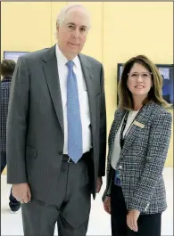  ??  ?? Bobby Tucker, Arkansas Arts Center Foundation board chairman, with Victoria Ramirez, the new executive director