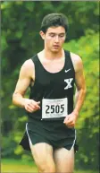  ?? Ryan Lacey/Hearst Connecticu­t Media ?? Xavier’s Peter Schulten finished sixth at the Wickham Park Invitation­al on Saturday.