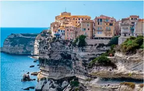  ?? ?? SHEER BEAUTY: The stunning cliffs of Bonifacio in Corsica