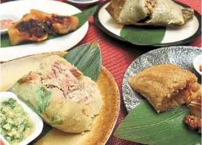  ?? ?? sweet and savoury dumplings on offer alongside the dim sum menu to celebrate dragon Boat Festival.