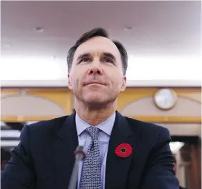  ?? SEAN KILPATRICK / THE CANADIAN PRESS ?? In 2018, the Liberals, and Finance Minister Bill Morneau, need to come up with a plan that shows that they have spending and debt under control, John Ivison writes.