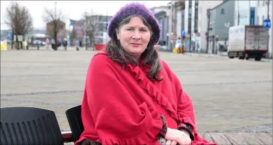  ??  ?? Deirdre Wadding on Wexford Quay last week.