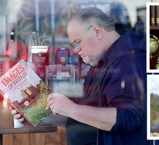  ??  ?? NO SHOWS YESTERDAY: Above left, Meghan’s dad Thomas reading a book about Britain in what turned out to be a photo staged for photograph­ers; Top right, Samantha Markle, Meghan’s half sister who is 16 years older than the new Duchess of Sussex; and above...