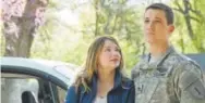  ?? Universal Pictures, TNS ?? Miles Teller and Haley Bennett in “Thank You For Your Service.”