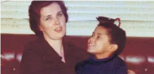  ??  ?? Difficulti­es: Tim Brannigan and as a child with his mother Peggy