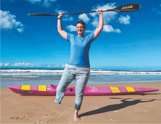  ?? Picture: GLENN HAMPSON ?? Melissa Sullivan has undured multiple surgeries and two amputation­s to her right leg but has reinvented herself as an elite sportswoma­n.