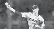  ?? CYNDI CHAMBERS/AP ?? Florida’s Brady Singer has a mid-90s fastball and has struckout more than one hitter an inning this season.
