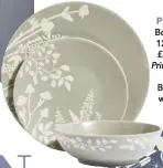  ??  ?? PRINT PRETTY Botanical stoneware 12-piece dinner set, £49, M&S. House of Print by Molly Mahon (£16.99, Pavilion Books). Blue festival woven throw, £130, Postcards Home