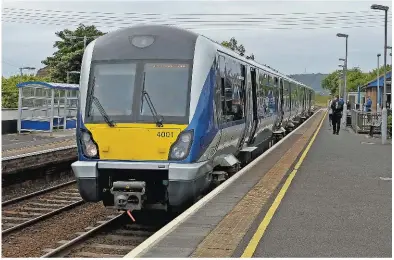  ?? GORDON HAWKINS. ?? CAF built the newest DMUs delivered to the UK - the Class 4000s in Northern Ireland, which entered traffic in 2011/12 - and the trains for Arriva Rail North will be similar to these vehicles. On September 20 2013, 4001 stands at Greenislan­d.