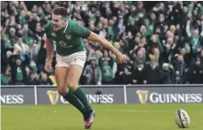  ?? Getty ?? Jacob Stockdale led Ireland’s charge in their 37-27 Six Nations victory over Wales yesterday at Aviva Stadium in Dublin