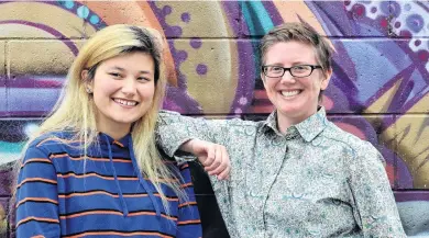  ?? PHOTO: PETER MCINTOSH ?? Place of pride . . . Dunedin Pride Inc contact officer Tanya Findlater (left) and OUSA Student Support senior advocate Hahna Briggs are gearing up for the 2019 Dunedin Pride Festival.