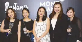  ??  ?? Rustan’s Ysabel Dungao,Jia Buenaventu­ra, Dina Tantoco, Kay Dar and Carmel Alberto