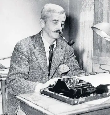  ?? ASSOCIATED PRESS FILE ?? William Faulkner’s fiction offers an “all-too forgiving depiction of slaveholde­r paternalis­m,” according to Michael Gorra, an English professor and author of “The Saddest Words: William Faulkner’s Civil War.”