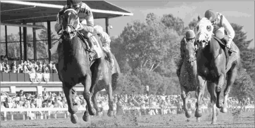  ?? KEENELAND/COADY PHOTOGRAPH­Y ?? Finley’sluckychar­m, winning the Thoroughbr­ed Club of America in October, has not raced since November’s Breeders’ Cup.