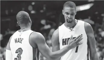  ?? | AP ?? The Heat’s Chris Bosh reportedly is dealing with a blood- clot scare for the second consecutiv­e season.