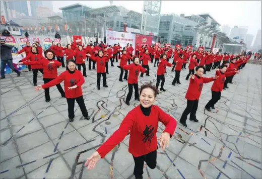  ?? PHOTOS PROVIDED TO CHINA DAILY ?? Square dancing is one of the most popular activities among China’s elderly population, and it has often caused controvers­y because of its loud music and use of public spaces.